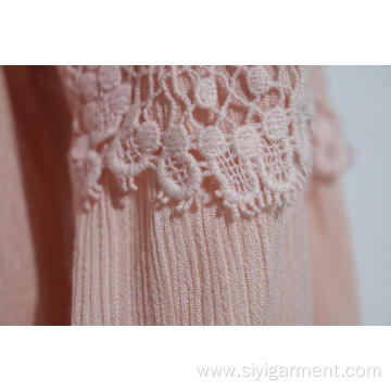 Ladies' Long-Sleeved Blouse With Lace Collar